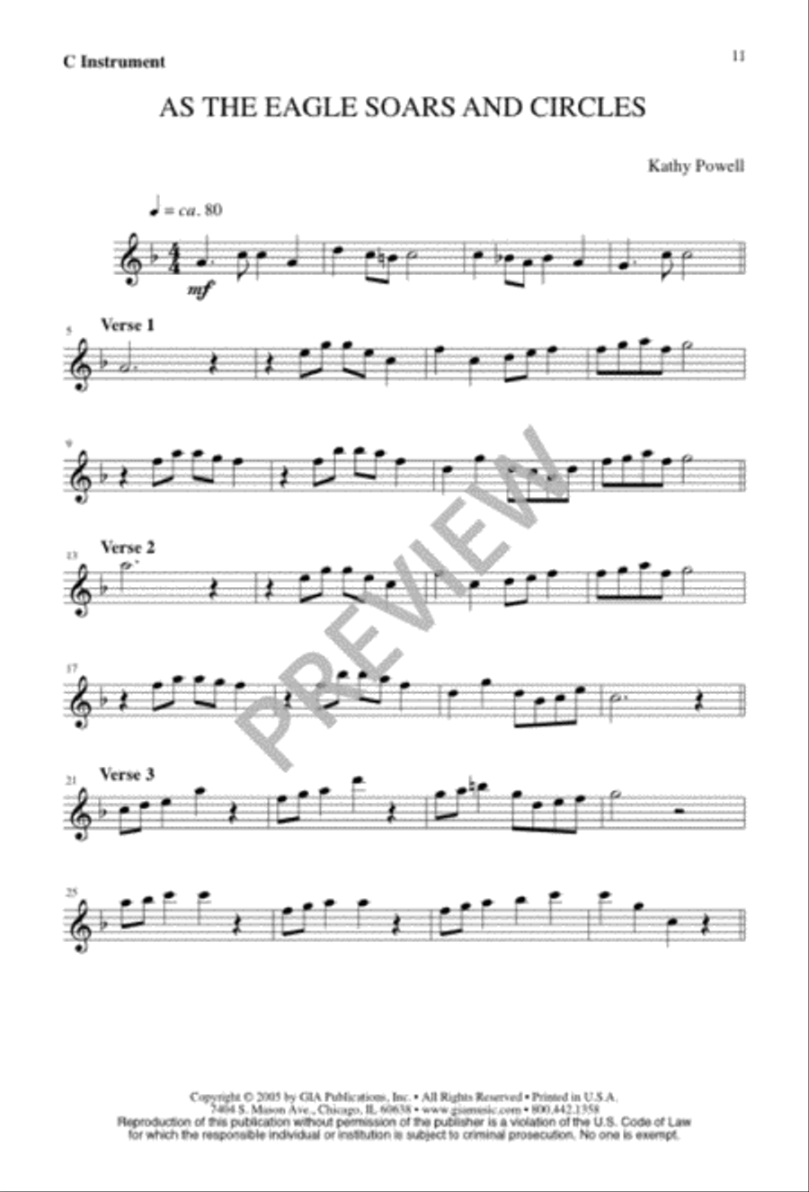 As the Eagle Soars and Circles 3-Part scores gallery preview page 11