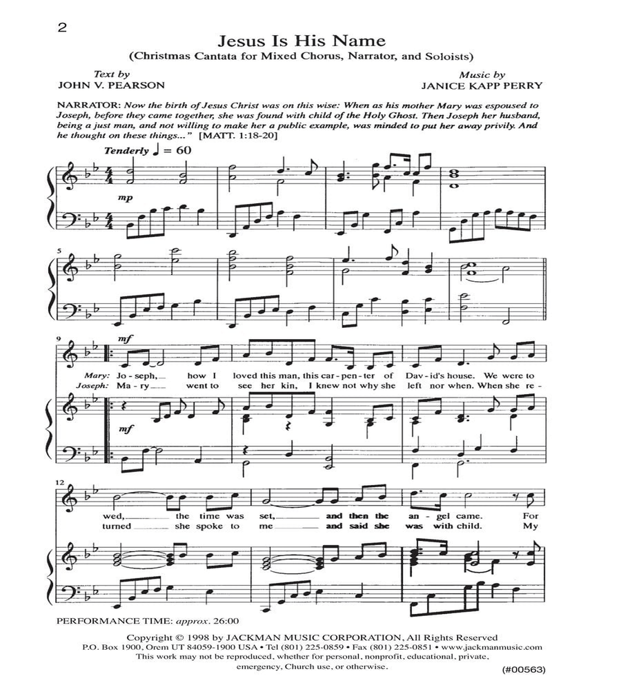 Jesus is His Name - Cantata 4-Part scores gallery preview page 2