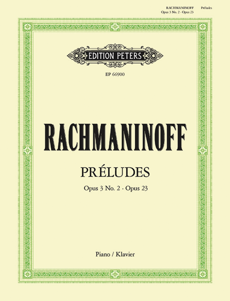 Preludes: Op.3 No.2 in c# minor & Op.23 Piano scores gallery preview page 1