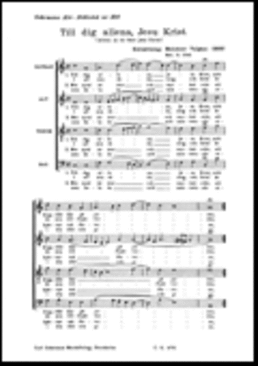 Till dig allena Jesu Krist 4-Part scores gallery preview page 1