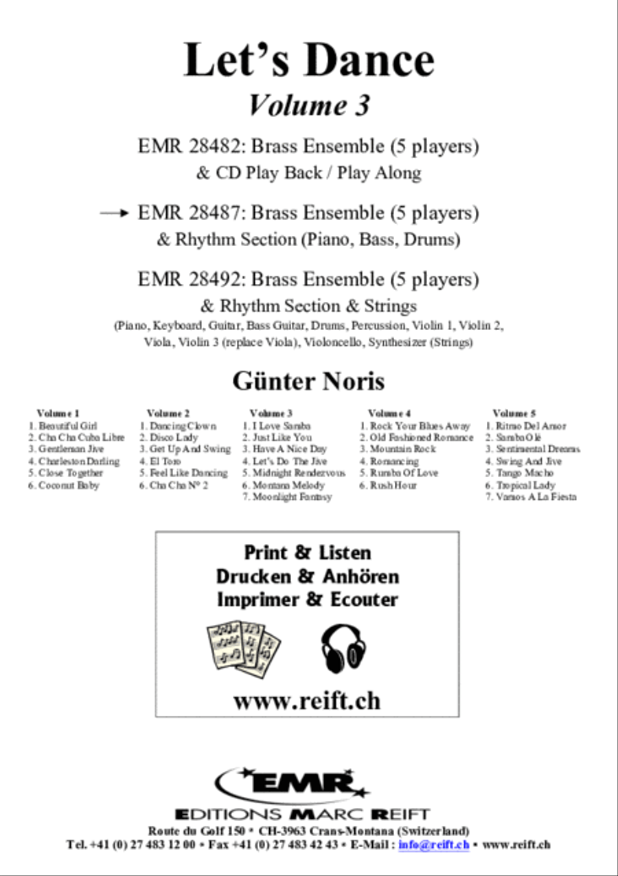 Let's Dance Volume 3 Brass Ensemble scores gallery preview page 2