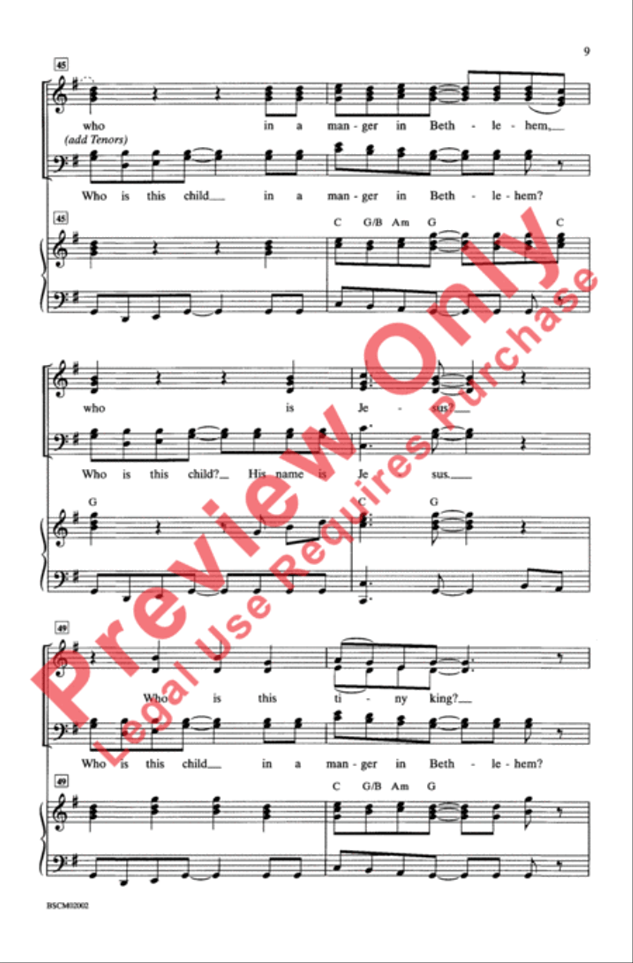 Who Is This Tiny King? 4-Part scores gallery preview page 8
