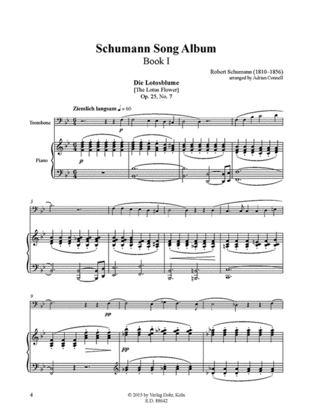 Schumann Song Album I (für Posaune und Klavier)