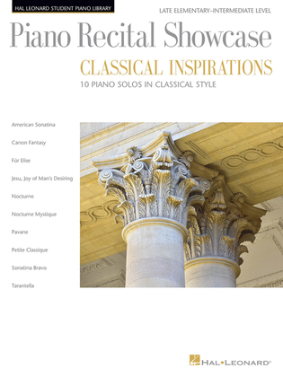 Book cover for Piano Recital Showcase - Classical Inspirations