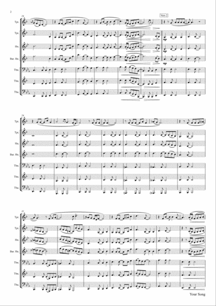 Your Song Euphonium scores gallery preview page 2