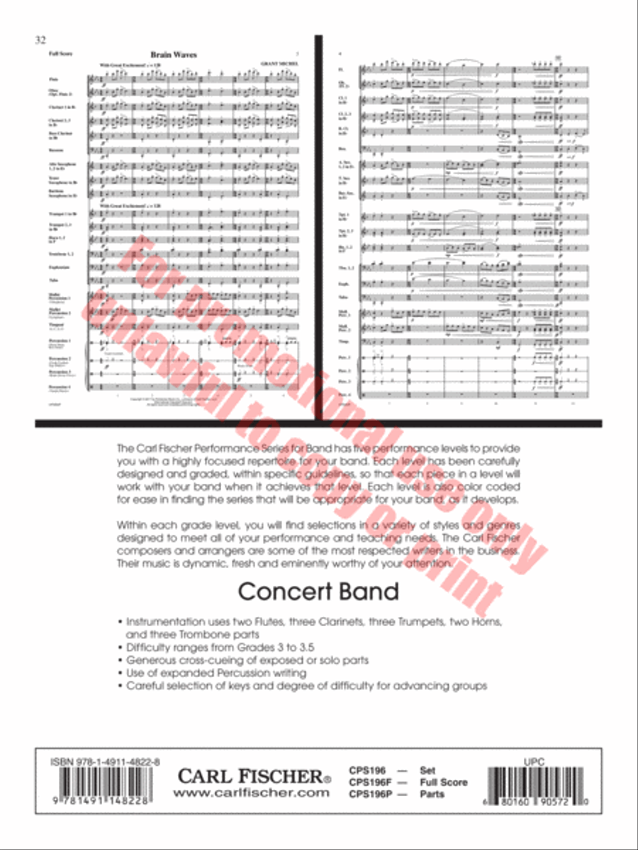 If I Could Fly Concert Band scores gallery preview page 33