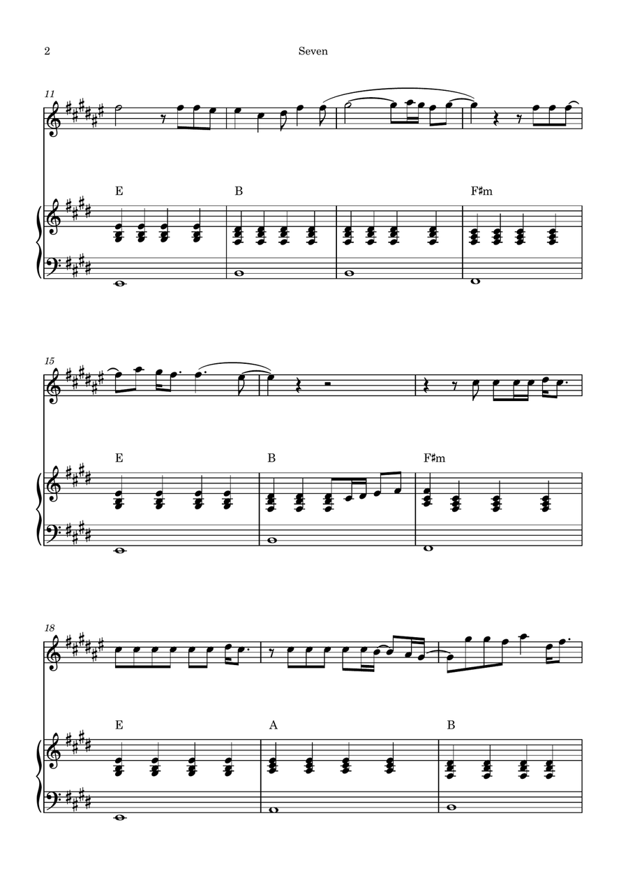 Seven Piano scores gallery preview page 2