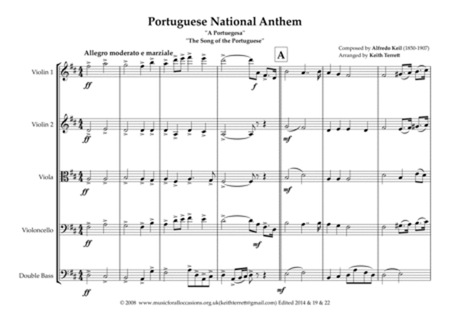 Portuguese National Anthem for String Orchestra (MFAO World National Anthem Series) image number null