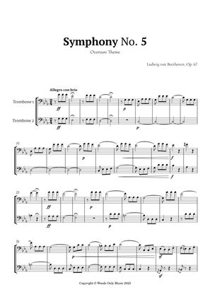 Book cover for Symphony No. 5 by Beethoven for Trombone Duet