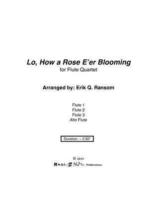 Lo, How a Rose E'er Blooming for Flute Quartet