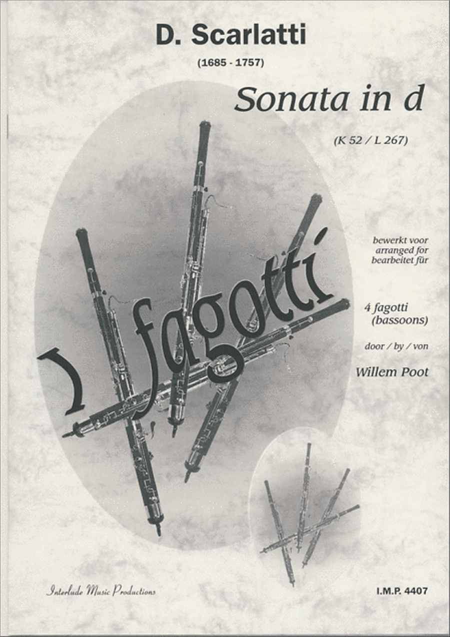 Sonate D K52(L267) Bassoon Quartet scores gallery preview page 1