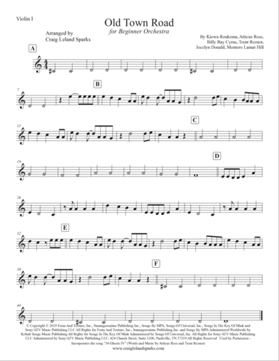 Old Town Road (remix) Old Town Road (remix) String Orchestra scores gallery preview page 5