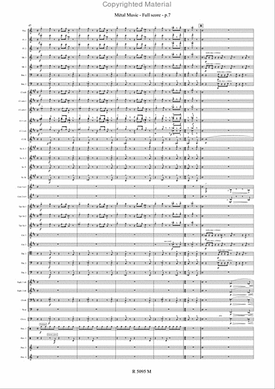 Metal Music Metal Music Concert Band scores gallery preview page 8