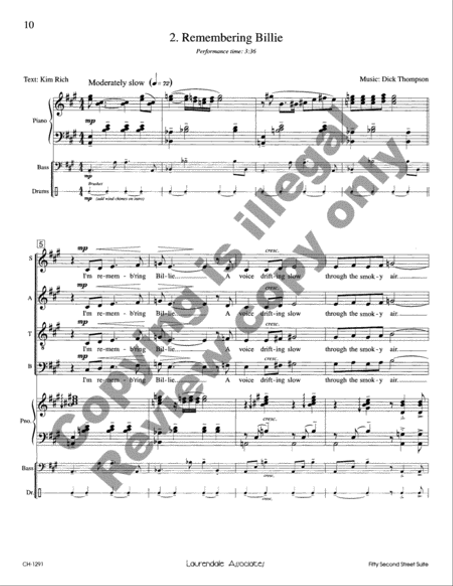 Fifty-Second Street Suite (Choral Score)