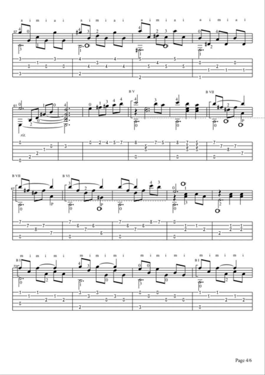 Mom's waltz Mom's waltz Electric Guitar scores gallery preview page 4