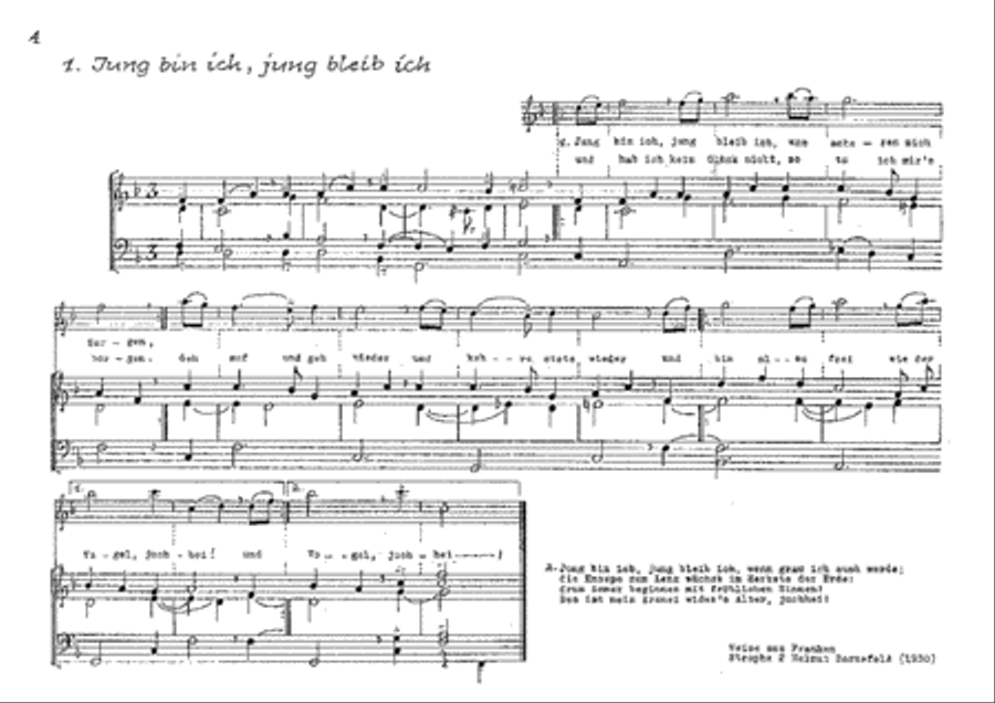 Jung bin ich, jung bleib ich Choir scores gallery preview page 1