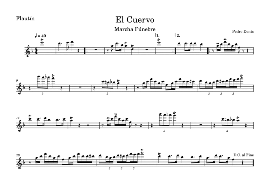 El Cuervo marcha fúnebre El Cuervo marcha fúnebre Concert Band scores gallery preview page 1
