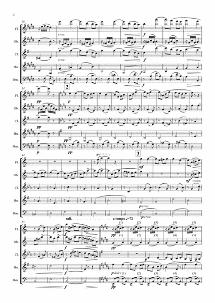 Fauré: Dolly Suite Op.56 Mvt.1 Berceuse (original key) - wind quintet image number null
