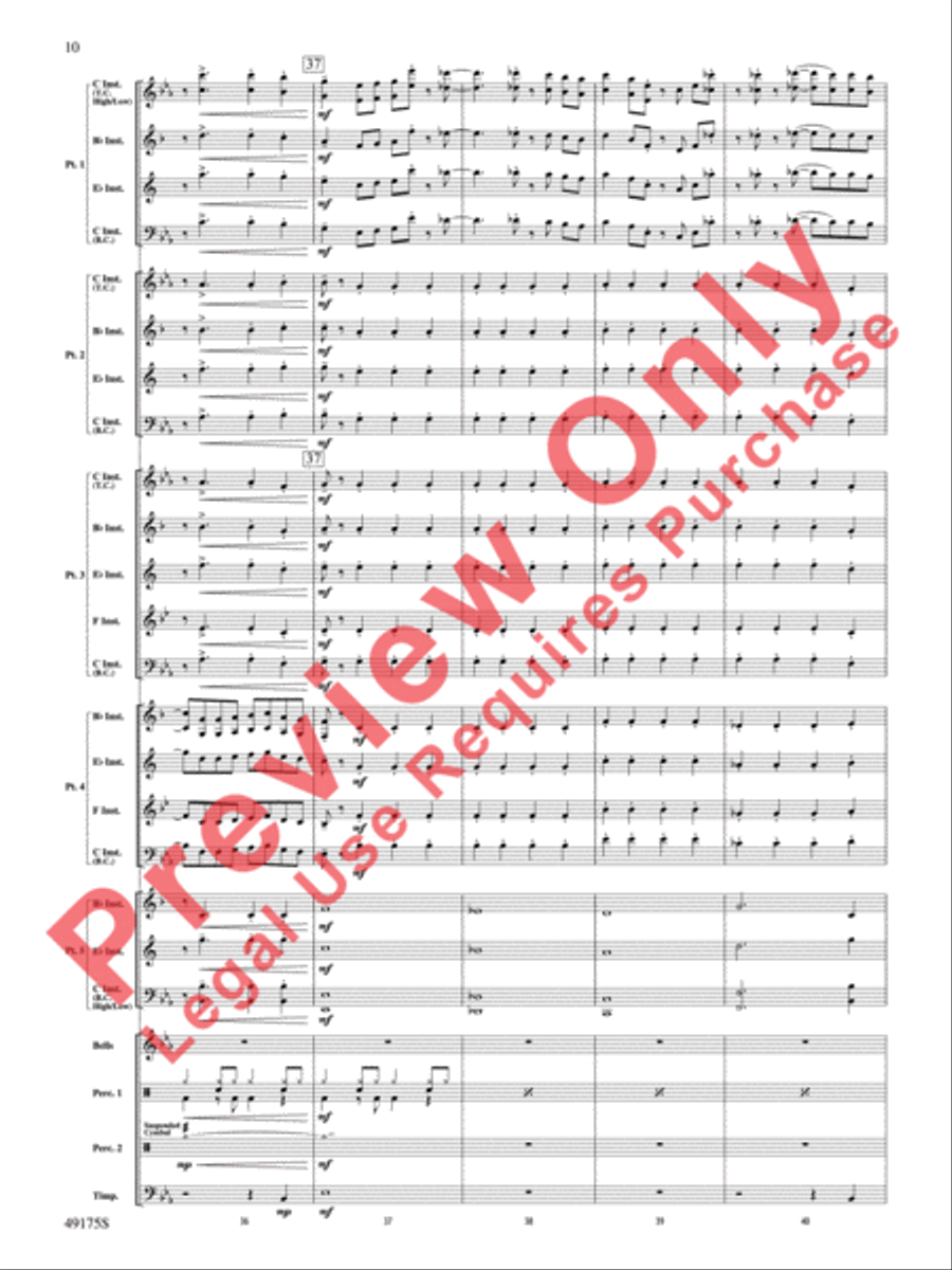 You'll Be Back You'll Be Back Concert Band scores gallery preview page 11