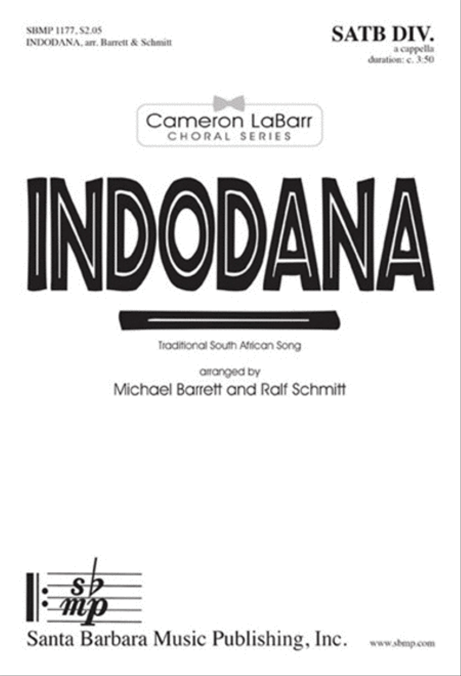 Book cover for Indodana - SATB divisi Octavo