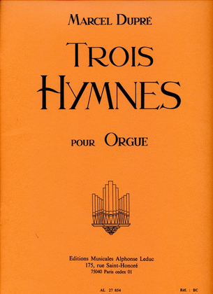 Book cover for 3 Hymnes Op.58 (organ)