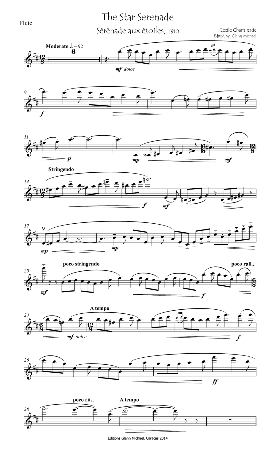 Chaminade Star Serenade for Flute & piano Flute Solo scores gallery preview page 2