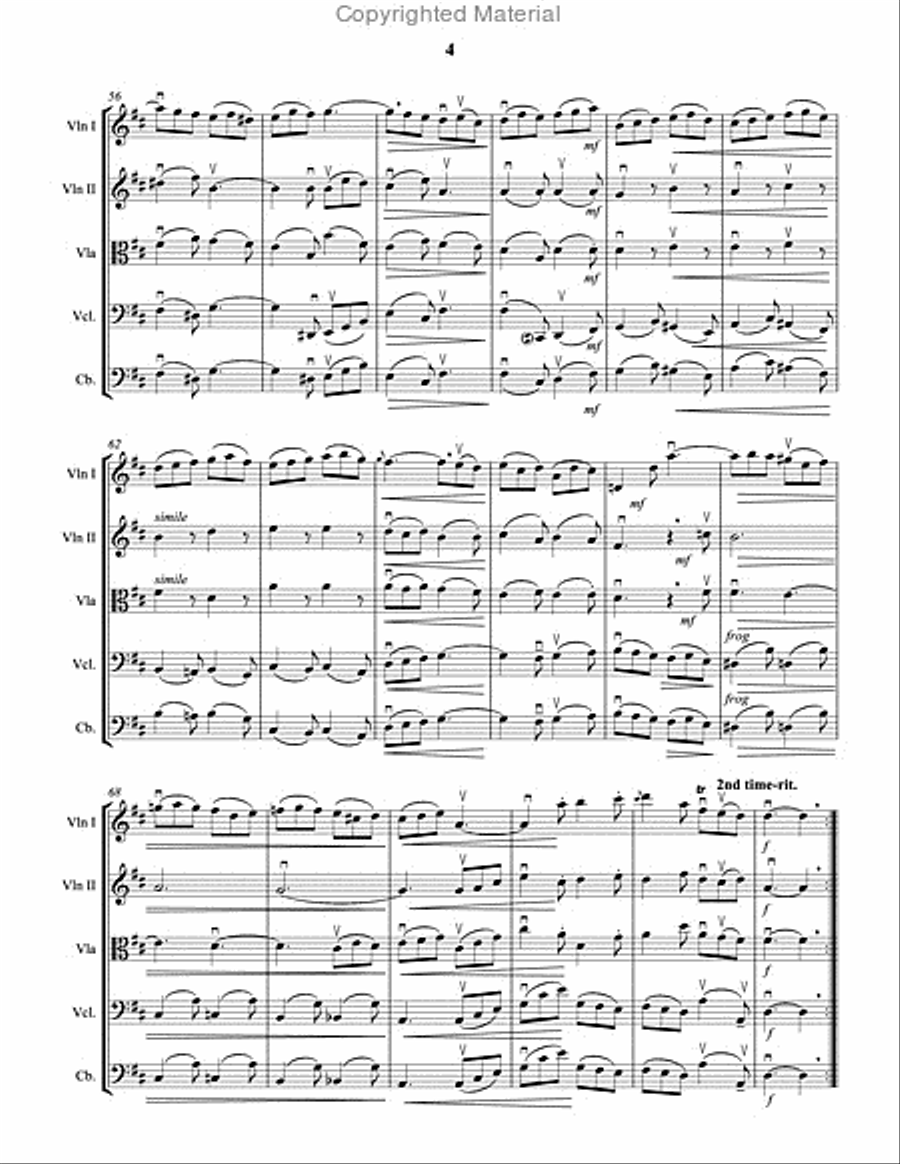 Gigue from Orchestral Suite #3 String Orchestra scores gallery preview page 5