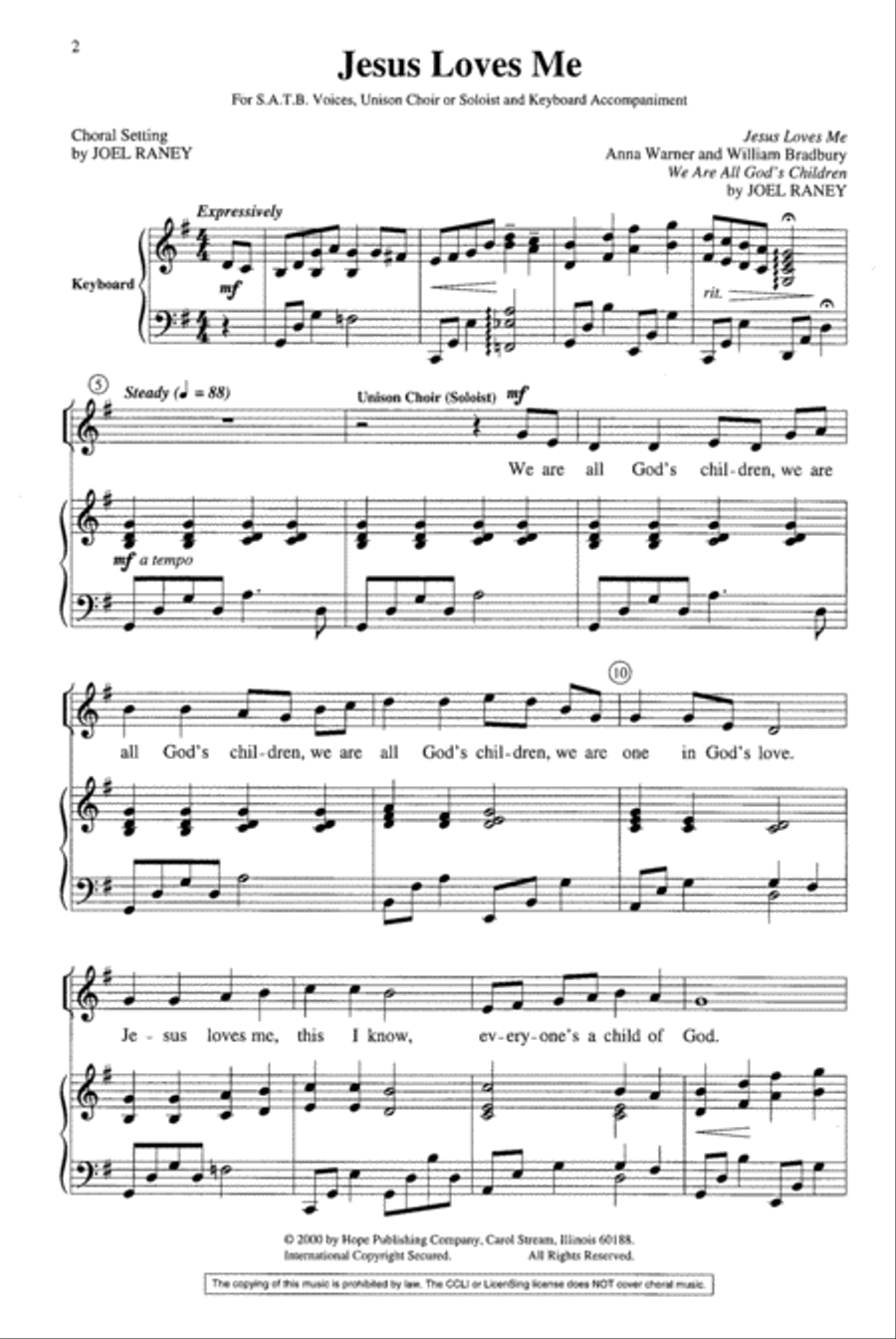 Jesus Loves Me Jesus Loves Me 4-Part scores gallery preview page 3
