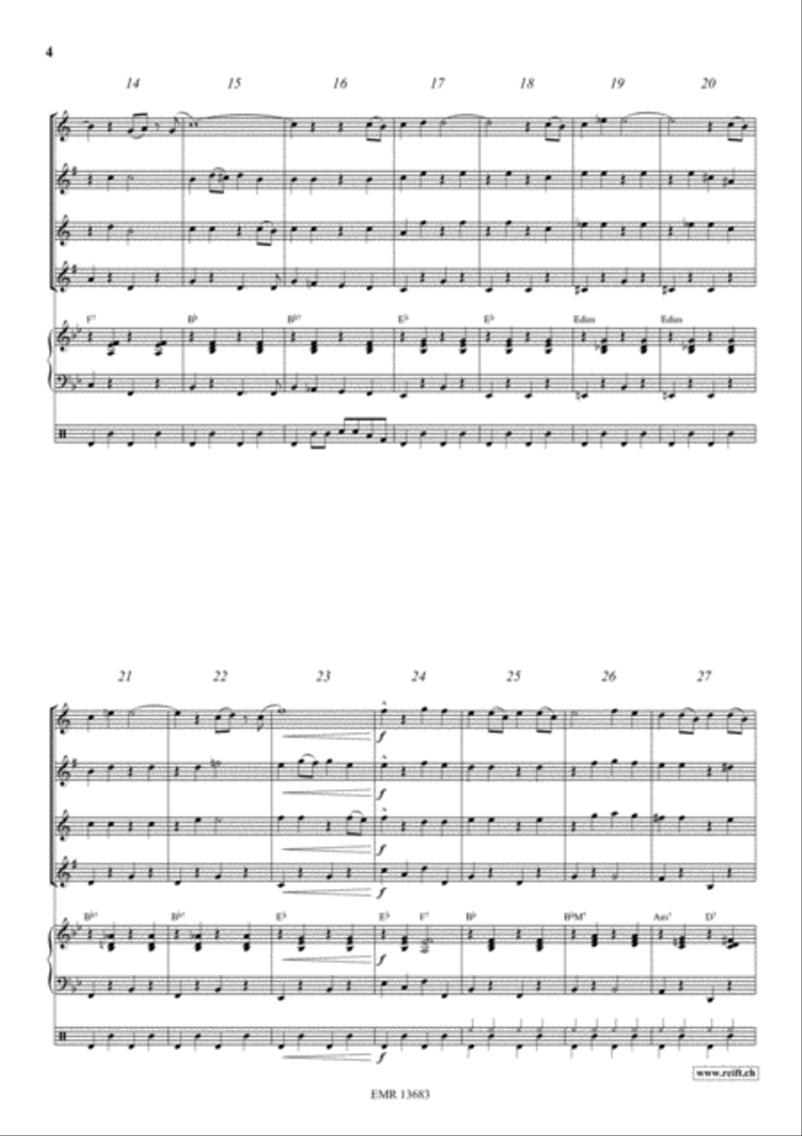 Strike Up The Band Saxophone Quartet scores gallery preview page 4