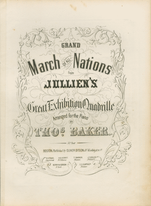 Grand March of all Nations From Jullien's Great Exhibition Quadrille