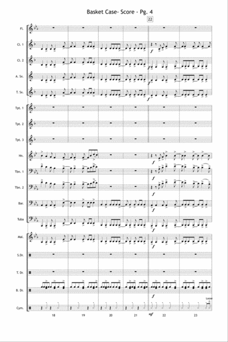 Basket Case Marching Band scores gallery preview page 5