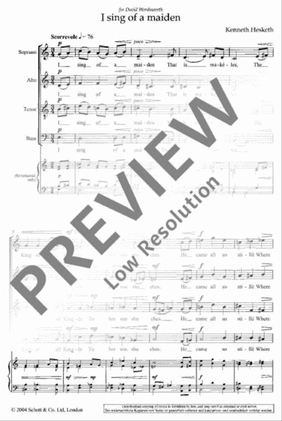 I sing of a maiden 4-Part scores gallery preview page 6