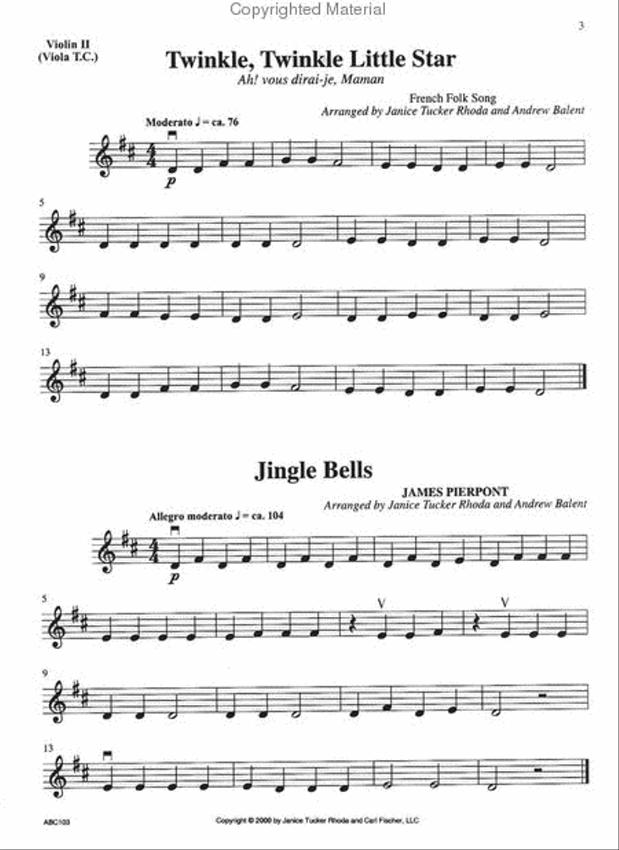 ABC's of String Orchestra (2nd violin) String Orchestra scores gallery preview page 2