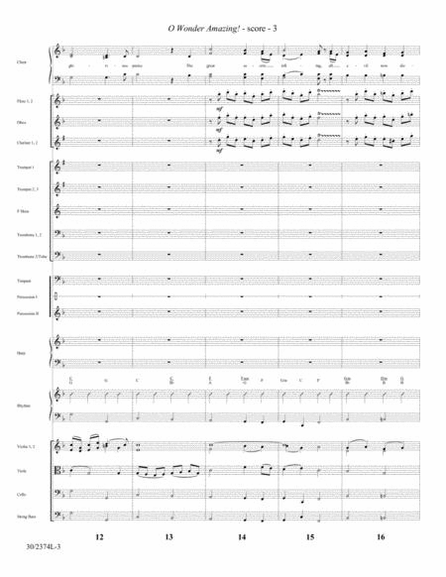 O Wonder Amazing! - Orchestral Score and Parts