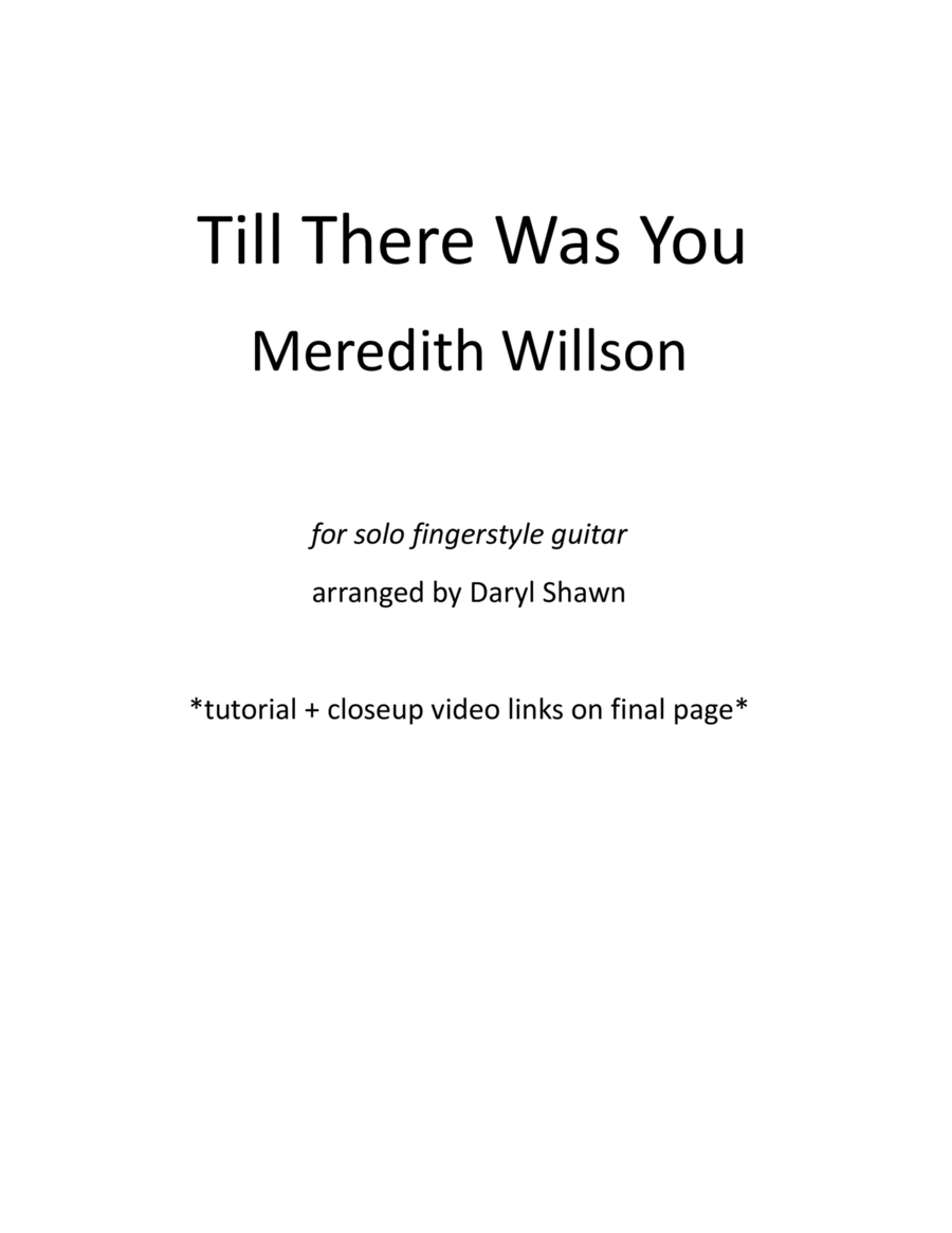 Till There Was You Guitar Tablature scores gallery preview page 1