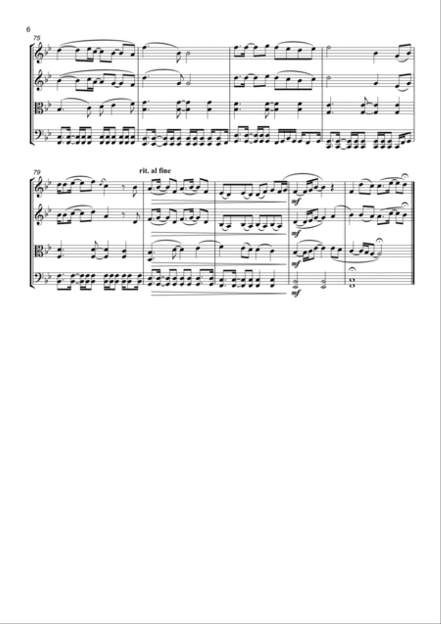 Simple And Clean String Quartet scores gallery preview page 6