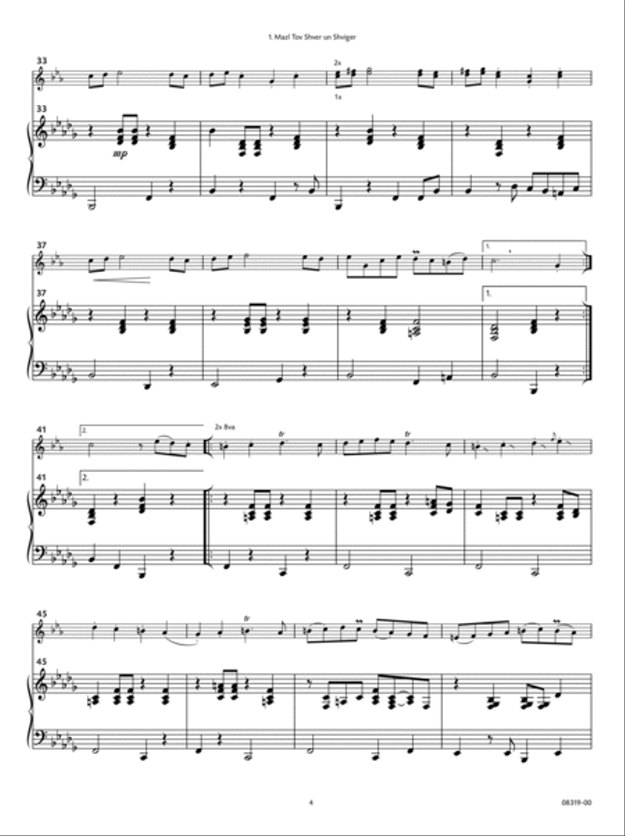 Klezmer Diptych Small Ensemble scores gallery preview page 2