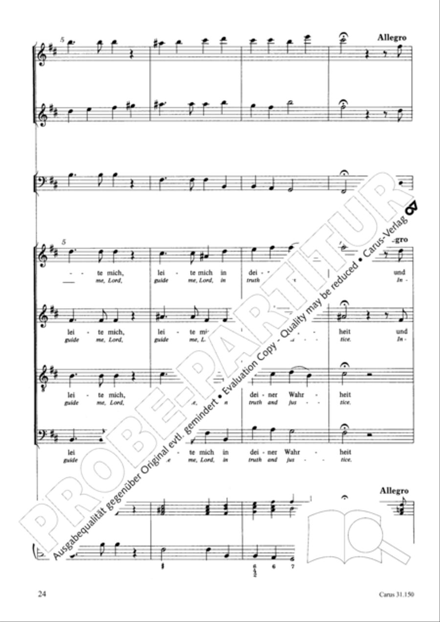 O my Lord, I long for thee (Nach dir, Herr, verlanget mich) 4-Part scores gallery preview page 27