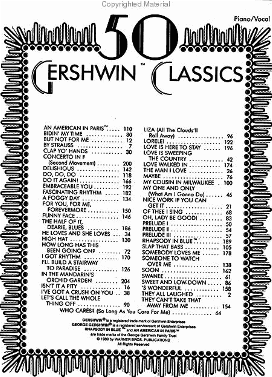 50 Gershwin Classics