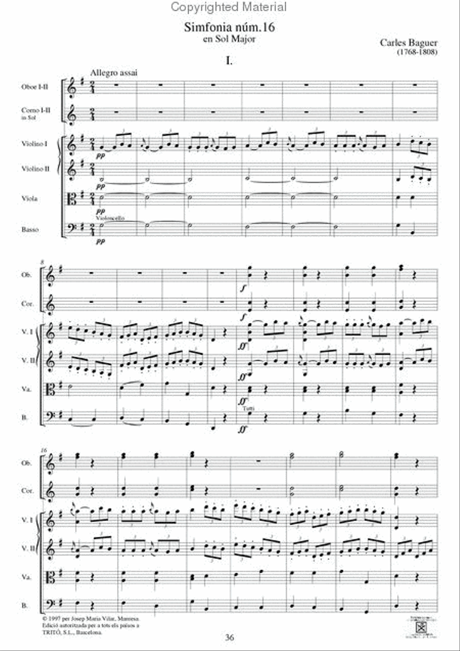 La Música Orquestral de Carles Baguer Oboe scores gallery preview page 2