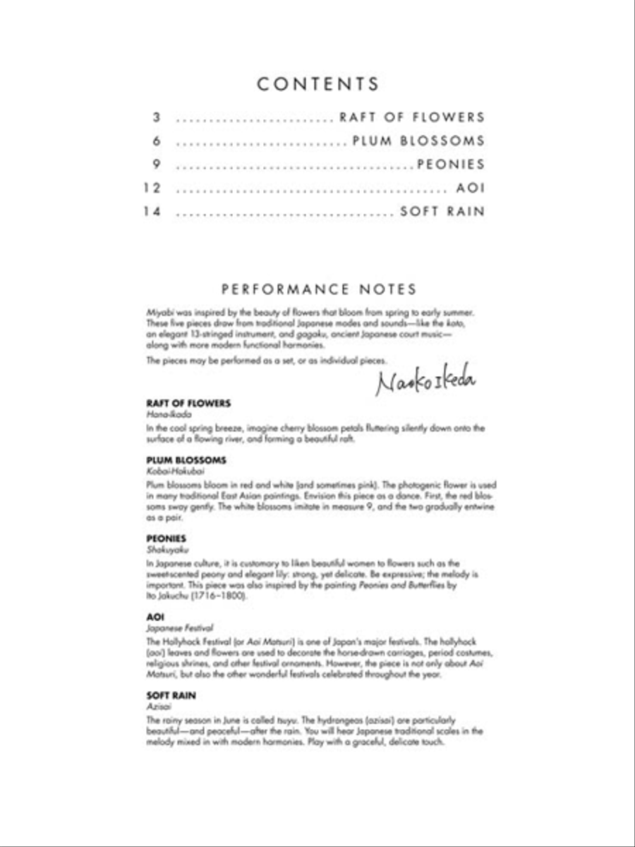 Miyabi Miyabi Piano Solo scores gallery preview page 2