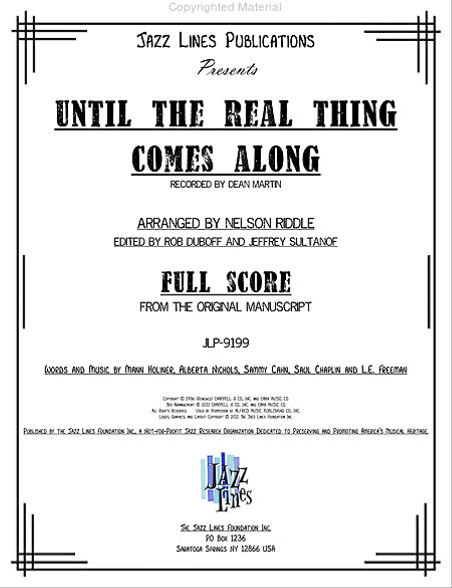 Until The Real Thing Comes Along Orchestra scores gallery preview page 2