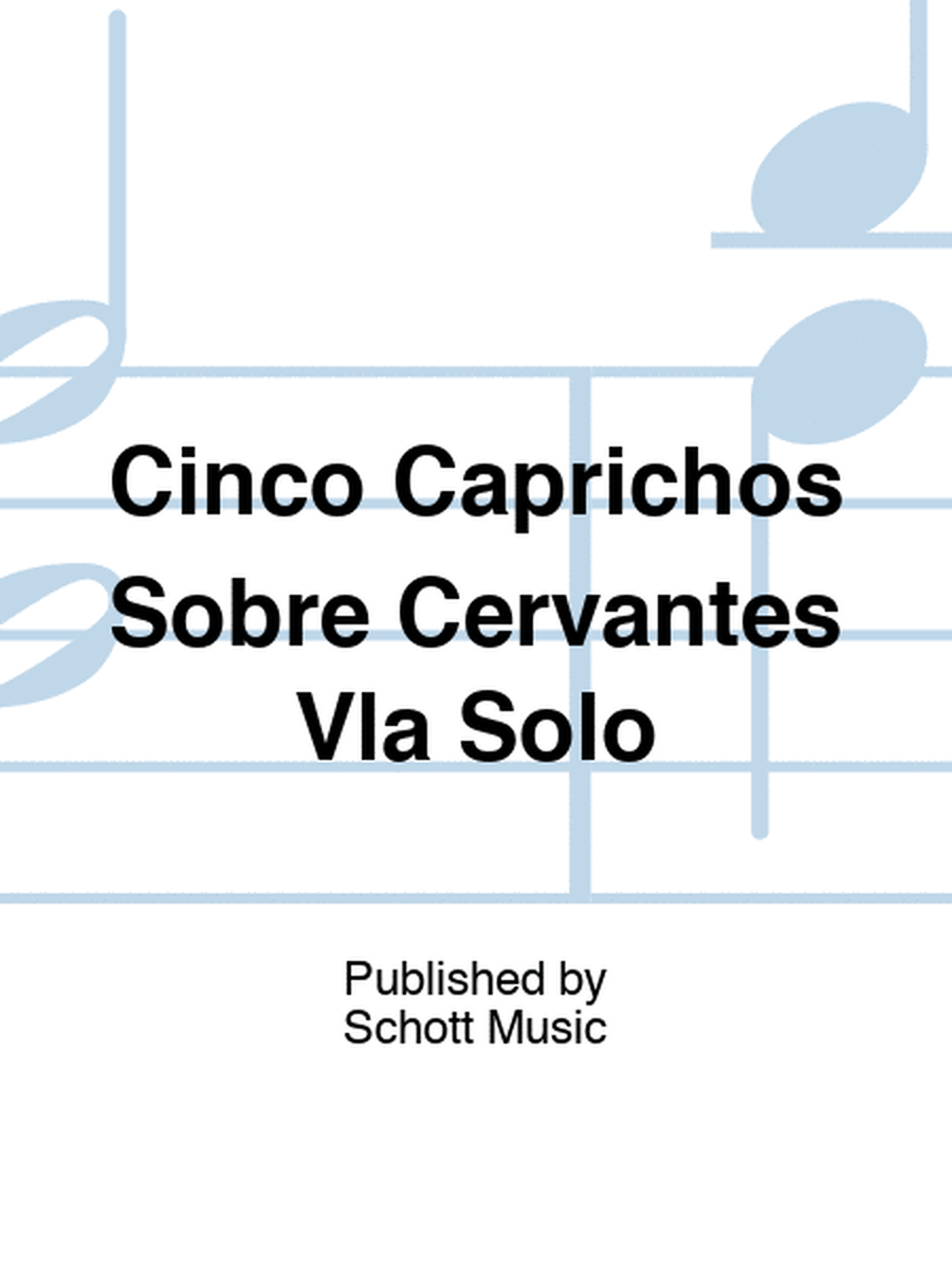 Reutter - Cinco Caprichos Sobre Cervantes Viola Solo