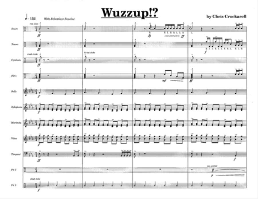 Wuzzup!? w/Tutor Tracks Wuzzup!? w/Tutor Tracks Percussion Ensemble scores gallery preview page 3