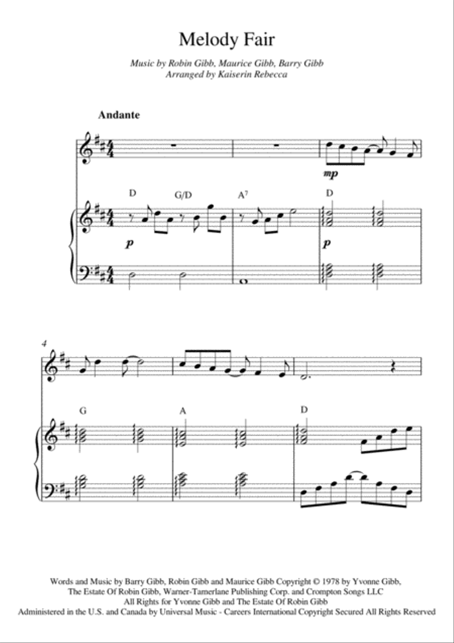 Melody Fair Violin Solo scores gallery preview page 1