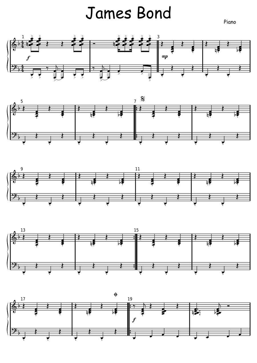 James Bond Theme Woodwind Ensemble scores gallery preview page 5