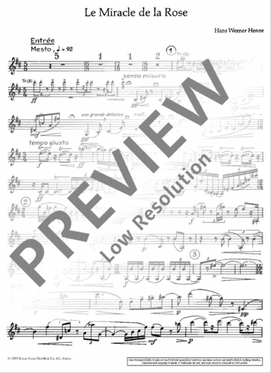 Le Miracle de la Rose Clarinet scores gallery preview page 3