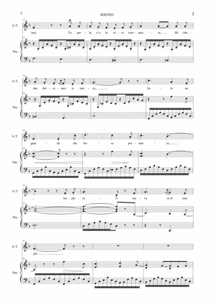 SOGNO - F.P. Tosti - Arr. for Alto or Bariton and Piano image number null