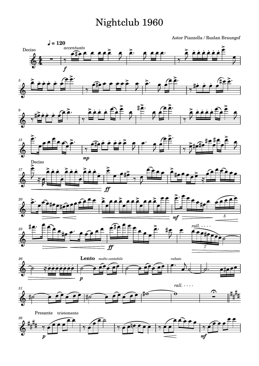 Night Club 1960 Alto Saxophone scores gallery preview page 1
