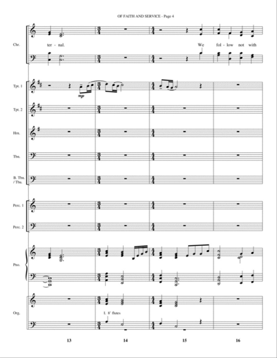 Of Faith And Service - Score Choir scores gallery preview page 4
